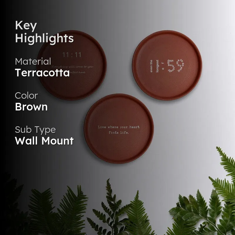 Live in Present Terracotta Wall Plate - Set Of Three media 2