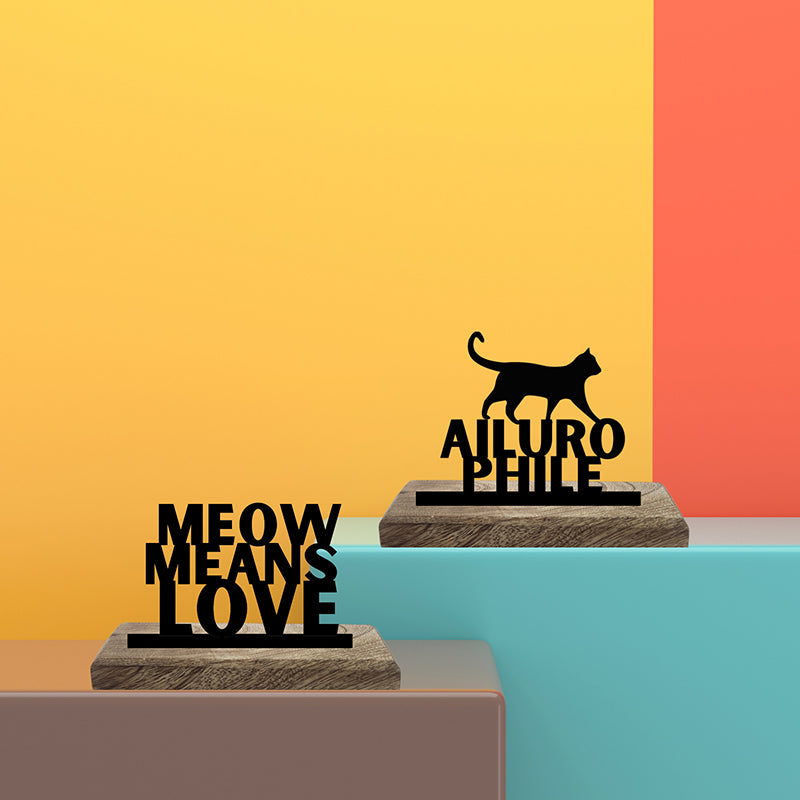 Ailurophile Showpiece - Set Of Two
