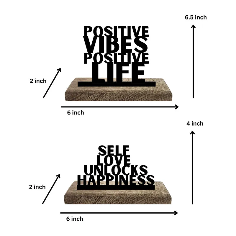Positive Vibes Showpiece - Set Of Two media 5