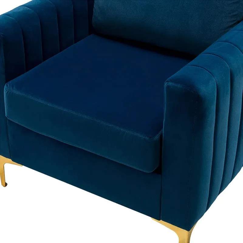 Baseo Neem Wood Accent Chair - Blue media 10