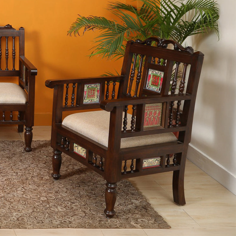 Mora Teak Wood Accent Chair