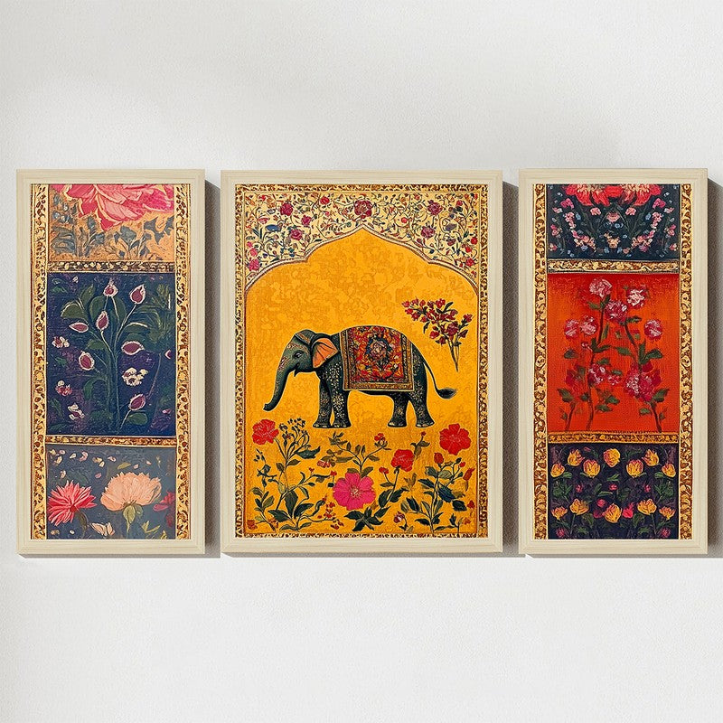 Colors of Culture Synthetic Fibre Wall Art - Set of Three media 6
