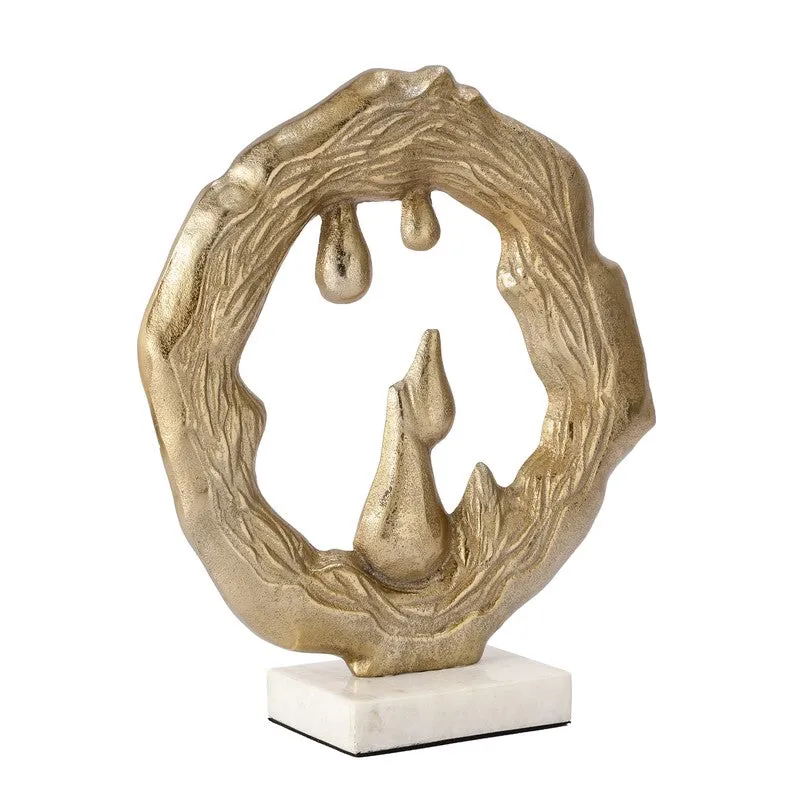 Golden Drift Aluminium Showpiece - Gold media 4