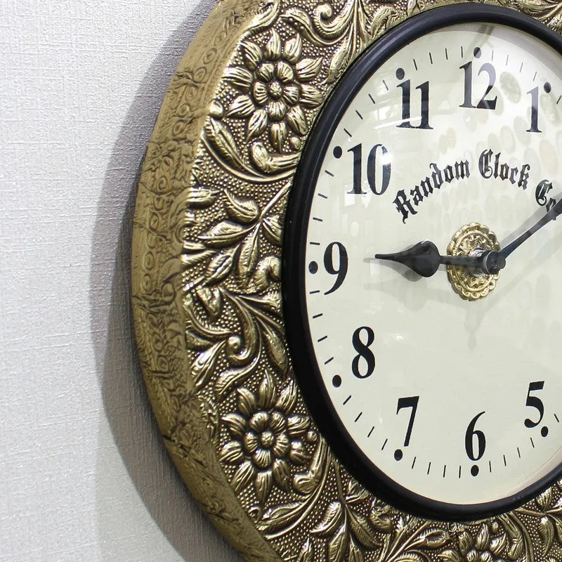 Elvora Brass Analog Wall Clock media 8
