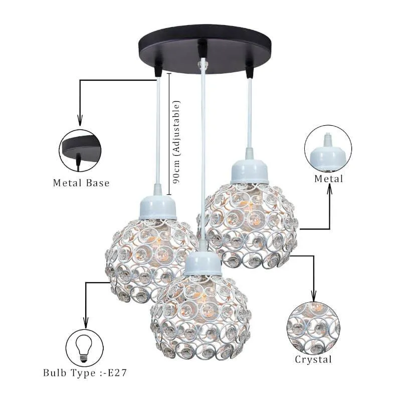 Lousie Cluster Pendant Lamp - White media 5