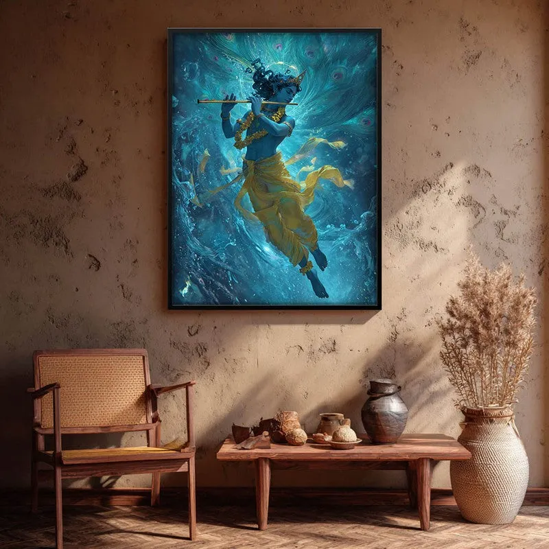 Lord Krishnas Cosmic Divine Dance I Archival Paper Wall Art media 1