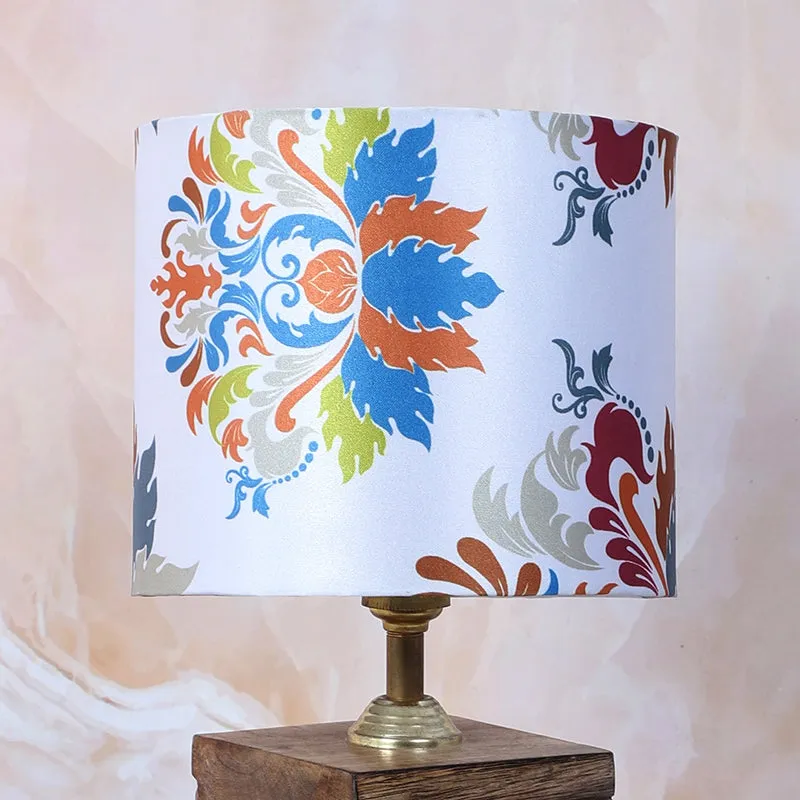 Nordlys Cube Printed Mango Wood Table Lamp - Multicolor media 5