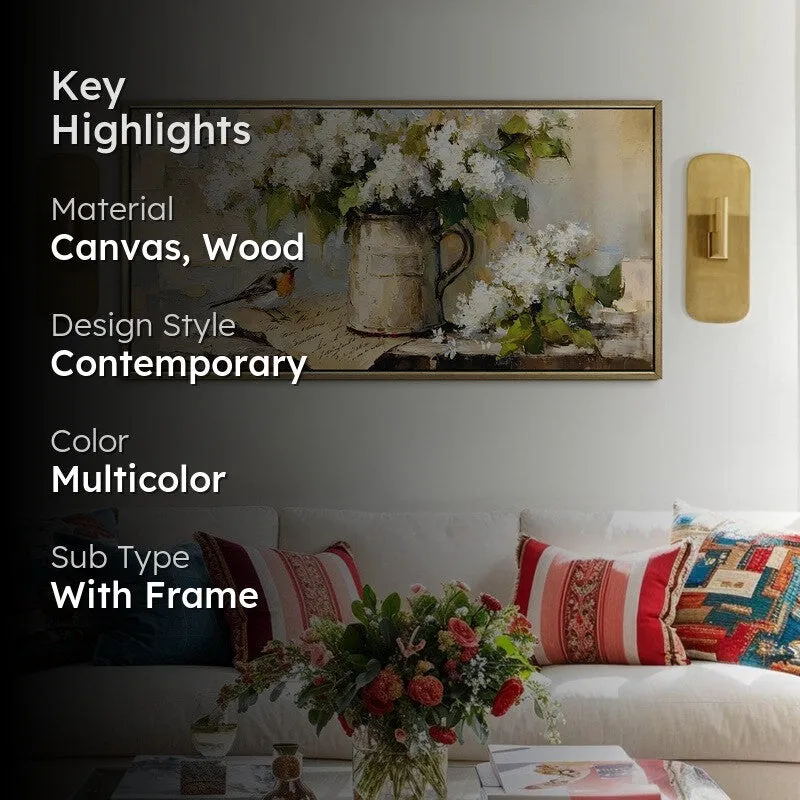 Bouquet Canvas Wall Painting With Frame media 2