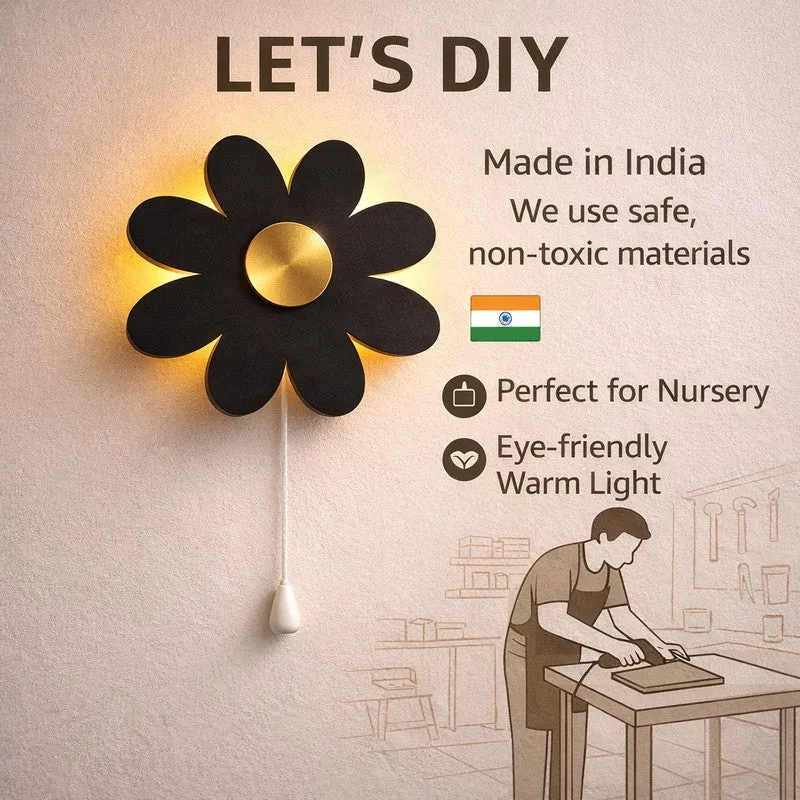 Lumiflora Battery Operated MDF Wall Lamp - Black media 10