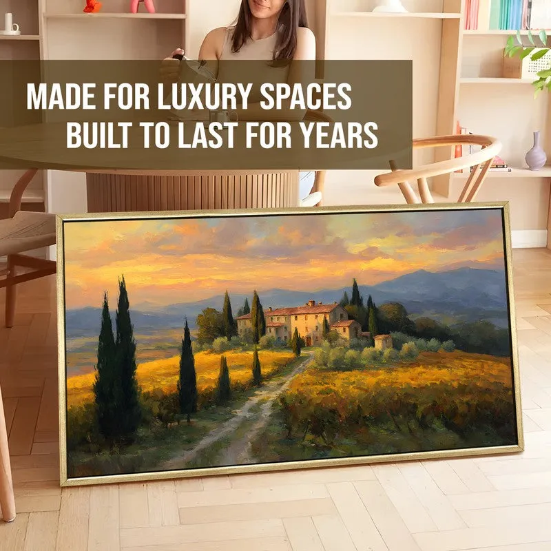 Vineyard view Canvas Wall Painting With Frame media 5