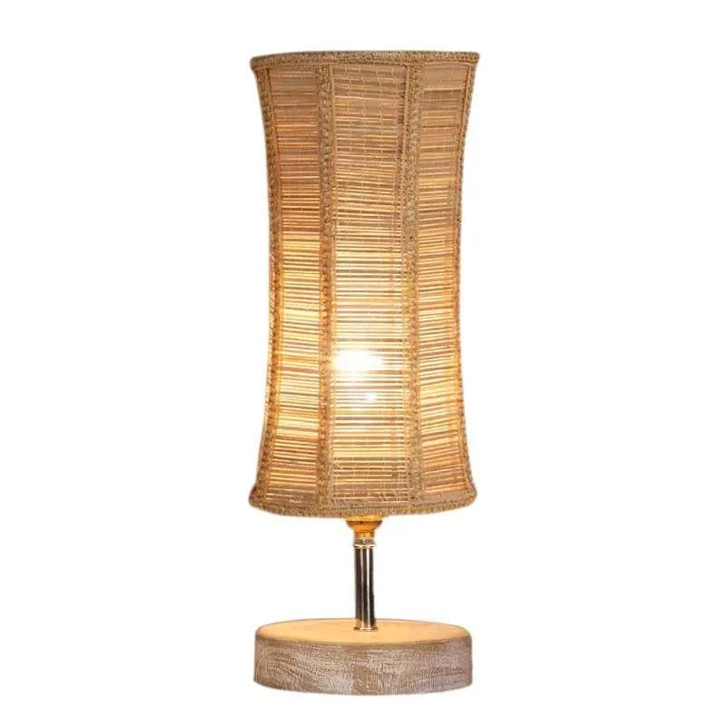 Sherry Bamboo Table Lamp - Beige media 4