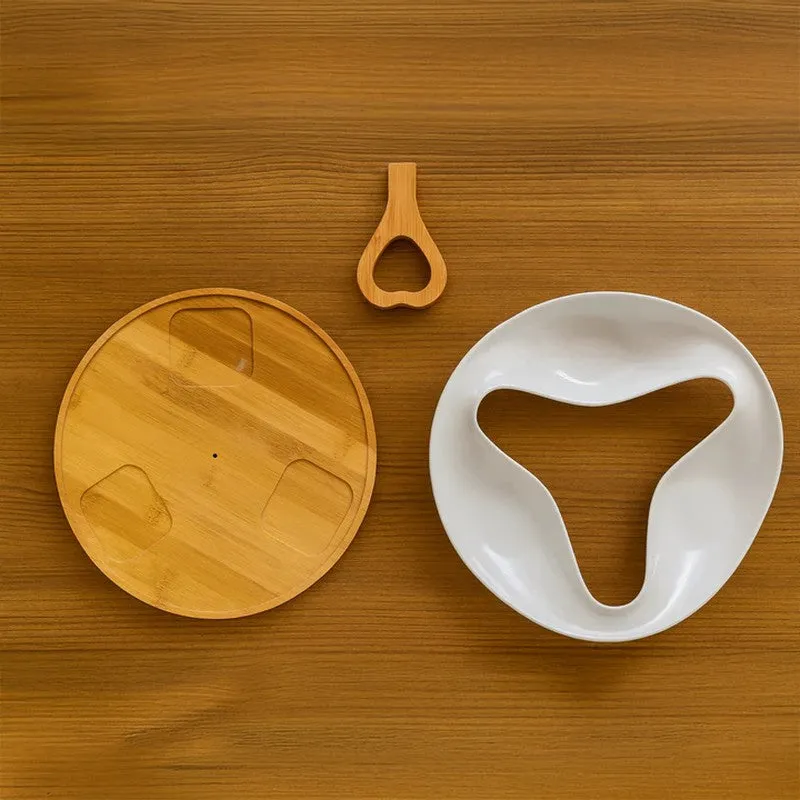 Modo Ceramic Platter - White & Brown media 4