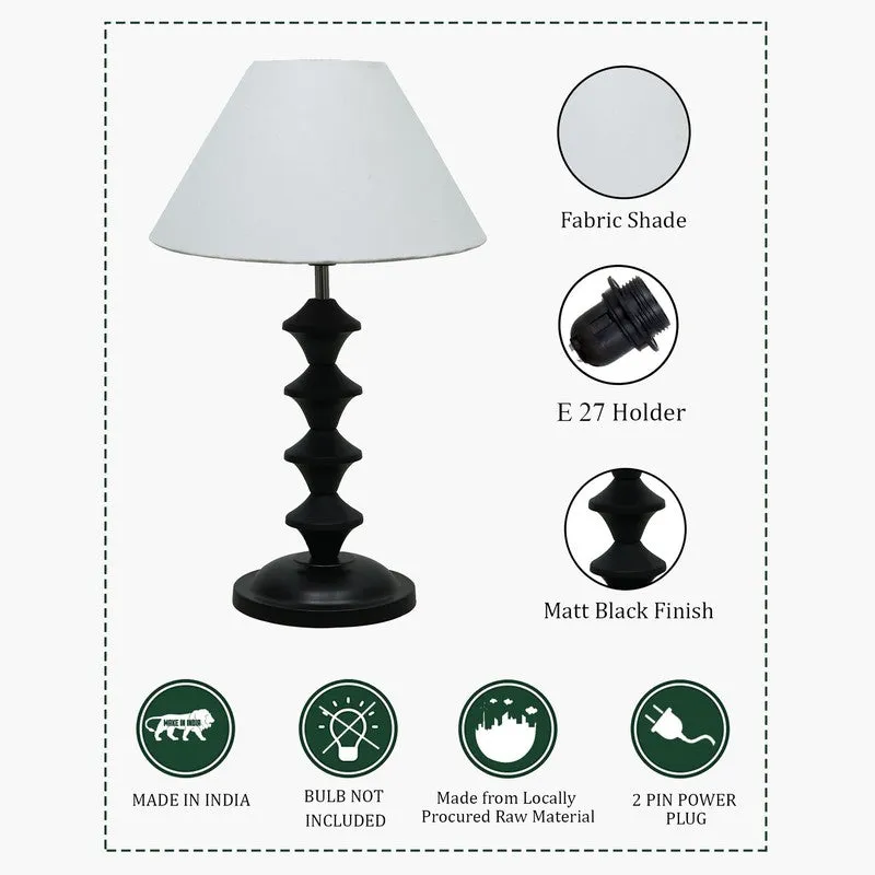 Wobble Bobble Fabric Table Lamp - White,Black media 5