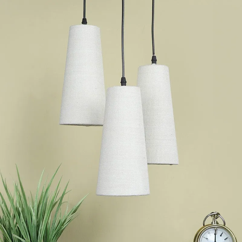 Nordic Neutral Triple Metal Ceiling Lamp - White media 3