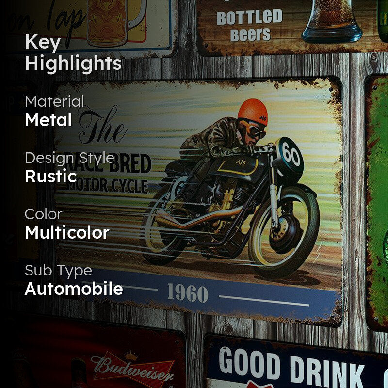 The Race Bred Retro Metal Wall Accent media 2