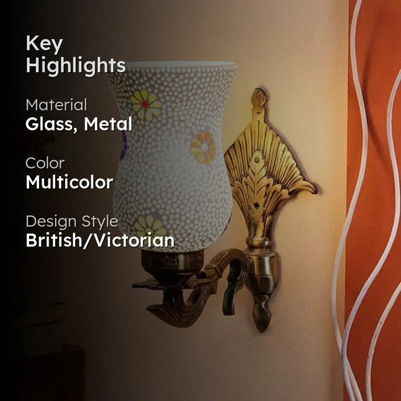 Dotted Fellure Glass & Metal Wall Lamp media 2
