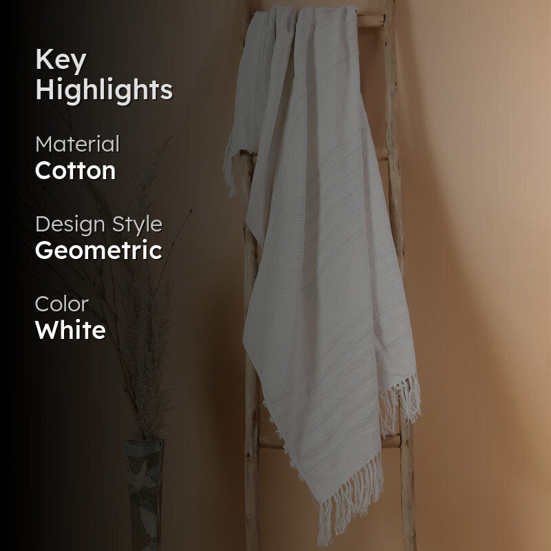 Fringe Field Cotton Throw media 2
