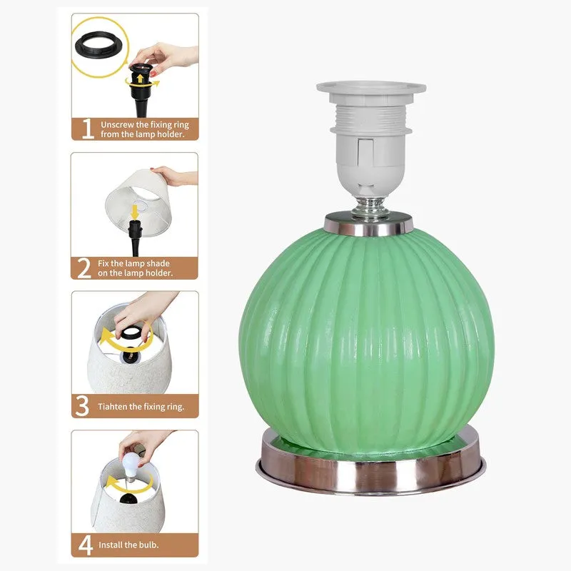 Glacera Glow Glass Table Lamp - Green media 5