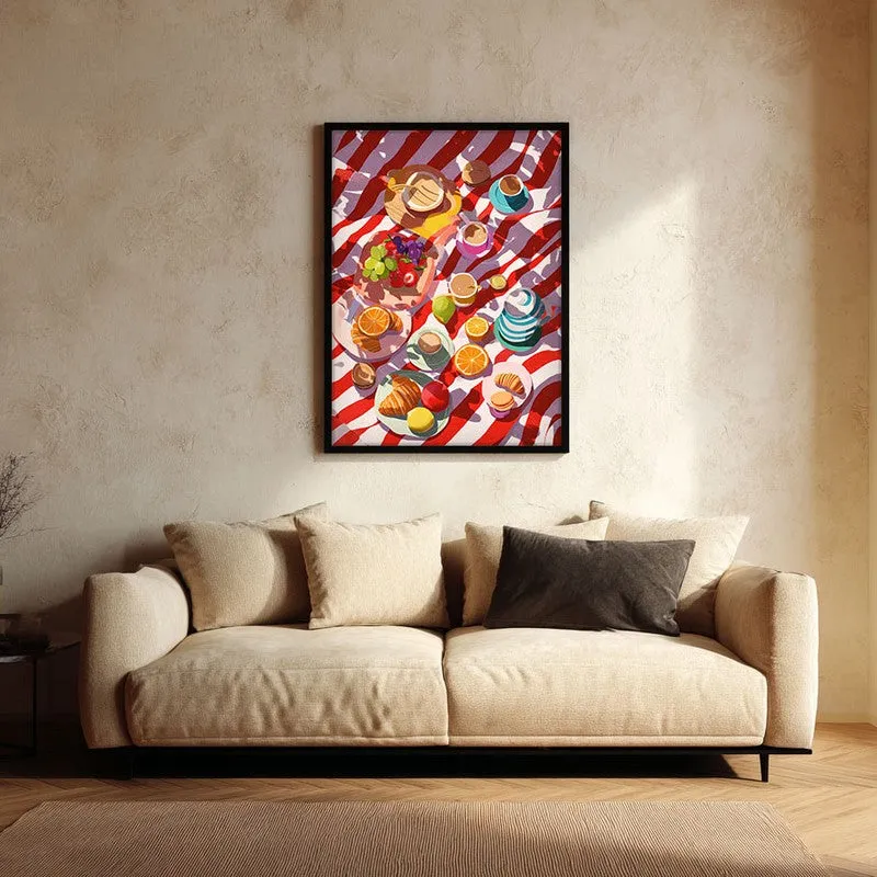 Fresh Fiesta Canvas Wall Painting - Black Frame media 1
