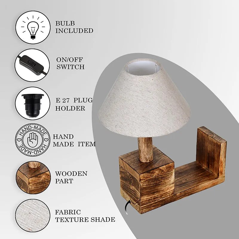 Sentry Fabric Table Lamp - Beige,Brown media 6
