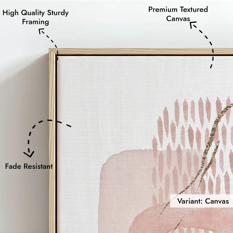 Blushing Freckles Framed Canvas Archival Canvas Wall Painting - Natural Brown Frame media 5