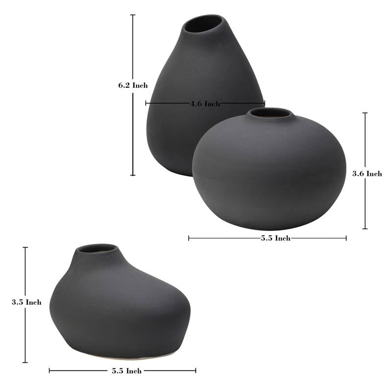 Raven Vases (Black) - Set Of Three media 7