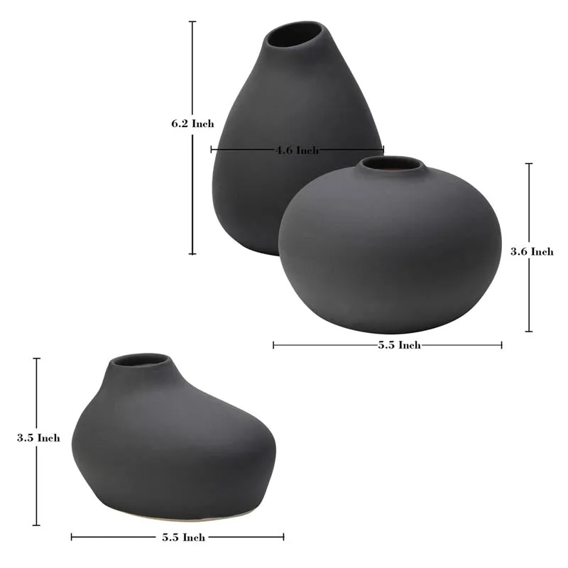 Raven Vases (Black) - Set Of Three media 7