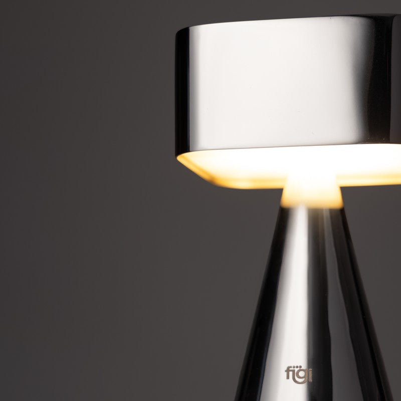 Fig Living Chrome Portable Stainless Steel Table Lamp - Silver media 12