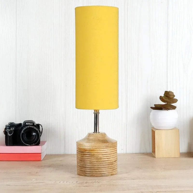 Solids Galore Fabric Table Lamp - Yellow,Brown media 4