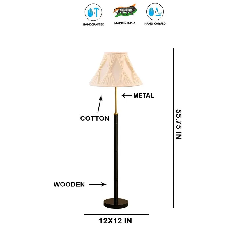 Nordic Mist Wooden Floor Lamp - White media 8