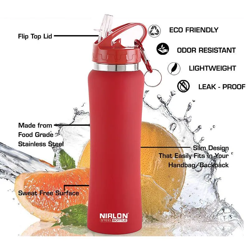 Valento Sipper Water Bottle (Red) - 750 mL media 4
