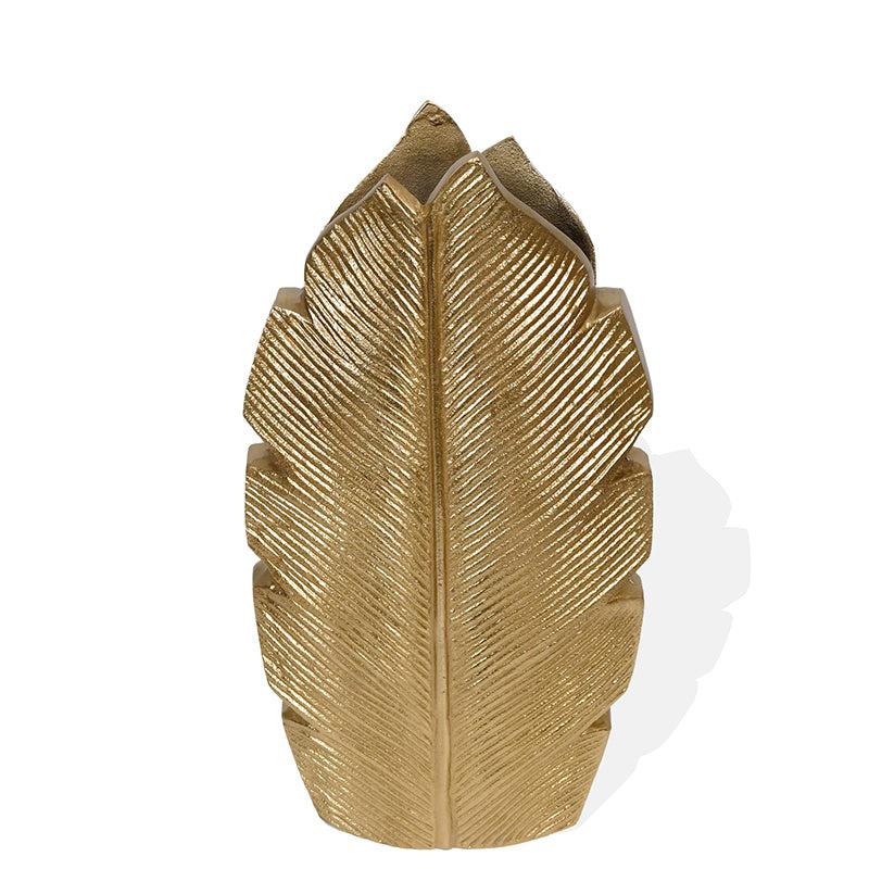 Palm Laef Vase - Gold media 3