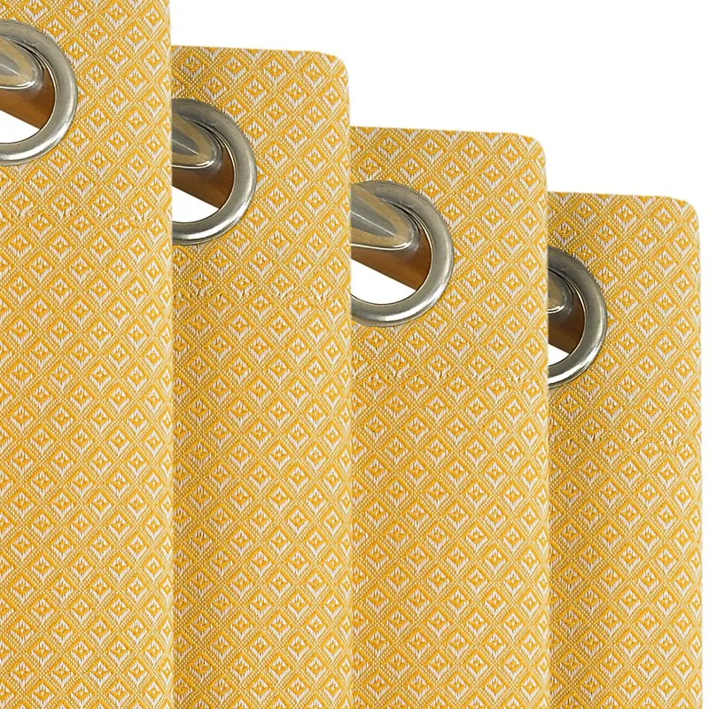 Form Ease Cotton Room Darkening Curtains (Yellow) - Set Of Two media 5