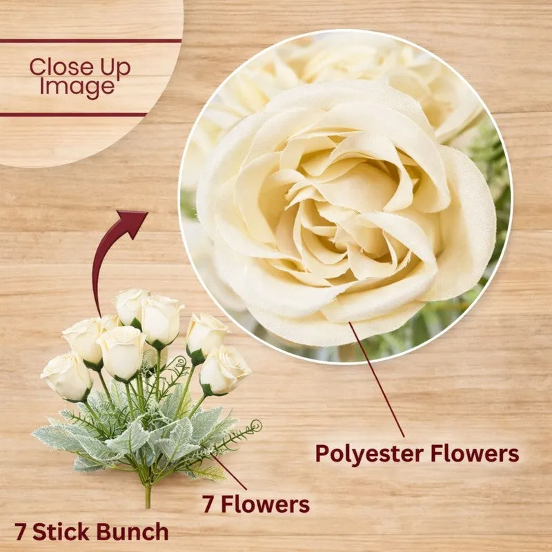 Florencea Artificial Polyester Flower - Set Of Four media 5