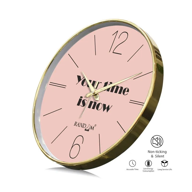 Moment Now Round Analog Wall Clock - Pink media 7