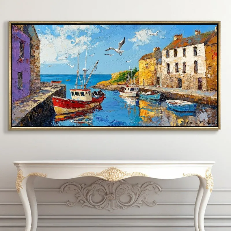Wharf Dreams Canvas Wall Painting With Frame media 5