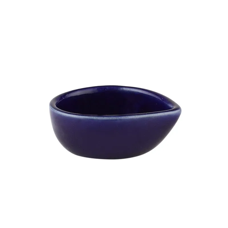 Earthen Festive Diya Set (Blue) - Set Of Four media 7