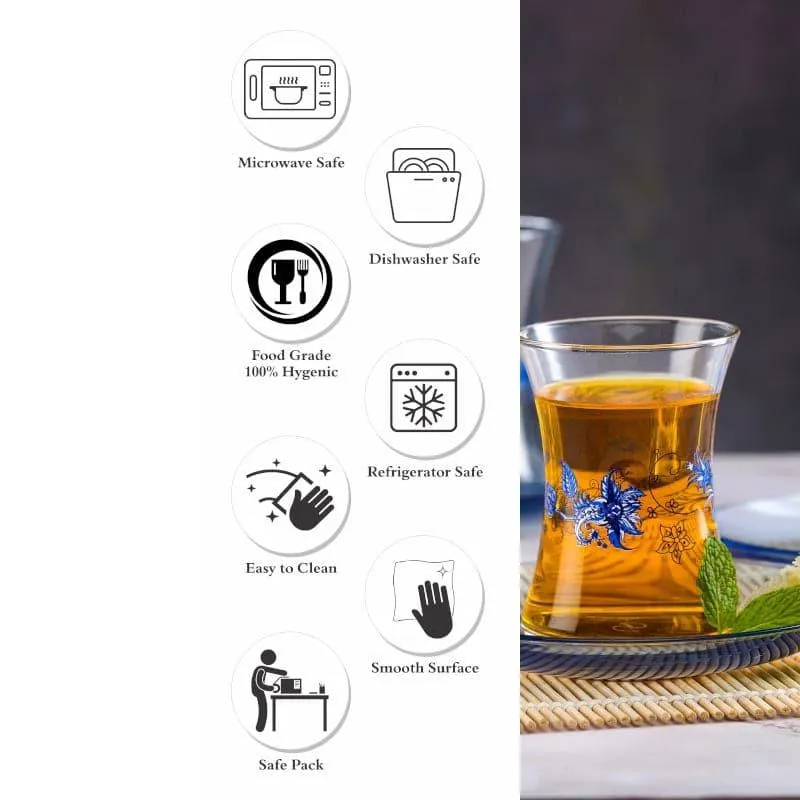 Pasabahce Turkey's Chai Cup & Saucer - Set Of Twelve media 6