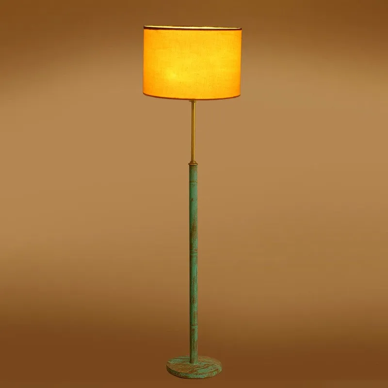 Amber Glow Wooden Floor Lamp - Yellow media 7