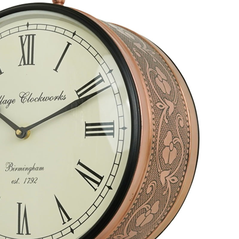 Numaera Double Sided Vintage Station Clock - Rose Gold media 5