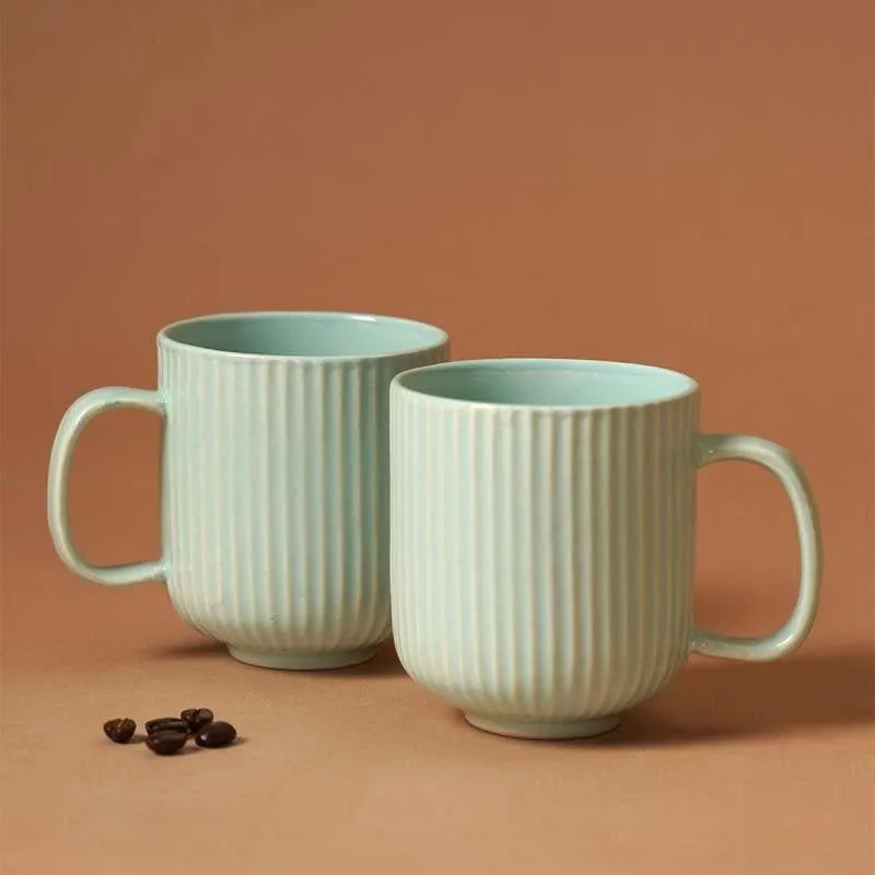 Cristie Ceramic Coffee Mug (320 mL Each/Mint) - Set of Two media 3