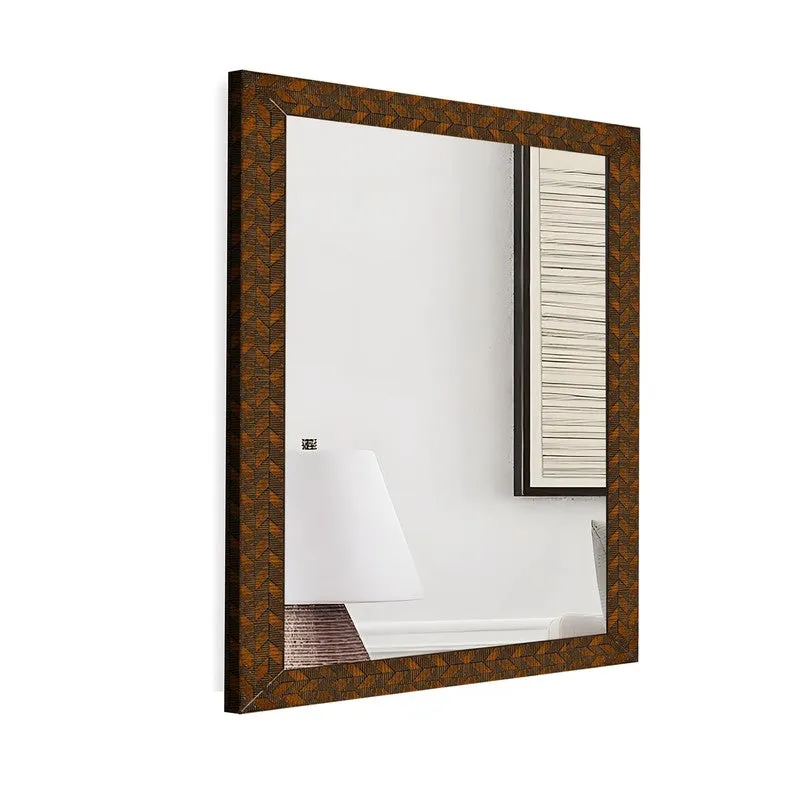 Eartha Wall Mirror With MDF Frame - Brown media 5