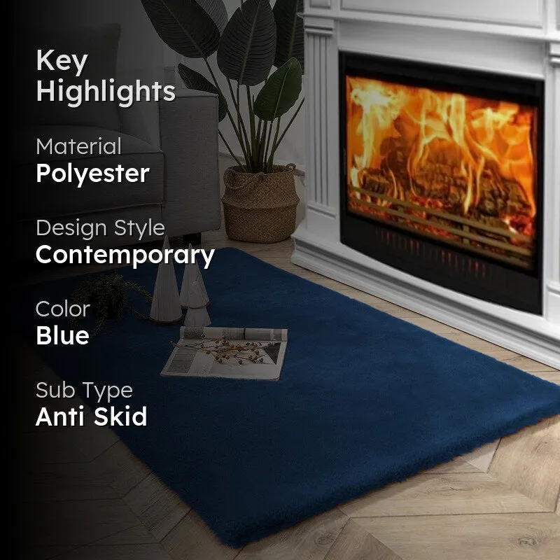 Ruffle Luxe Area Rug - Teal media 2