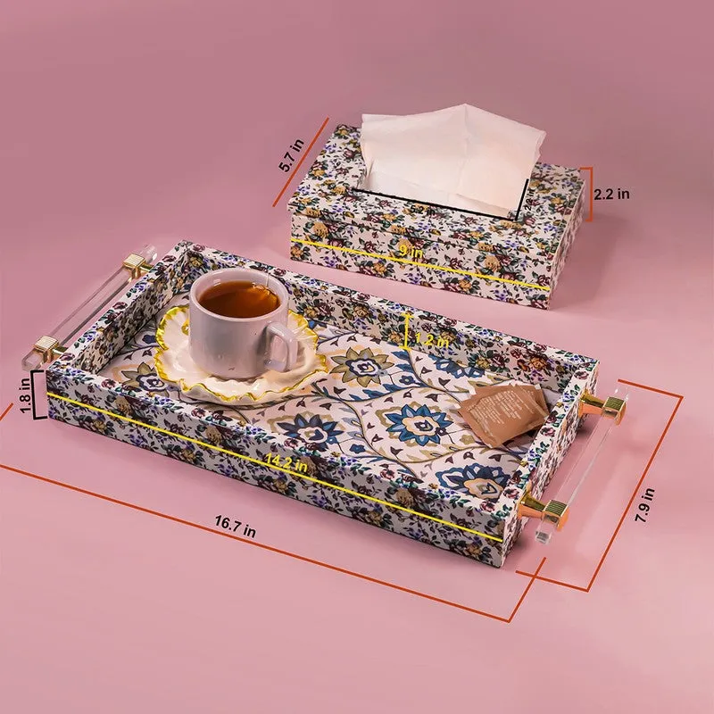 Grace Serve Tray with Tissue Holder - Two Piece Set media 9