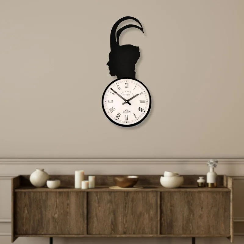 Hook Steel Analog Wall Clock - Black media 3