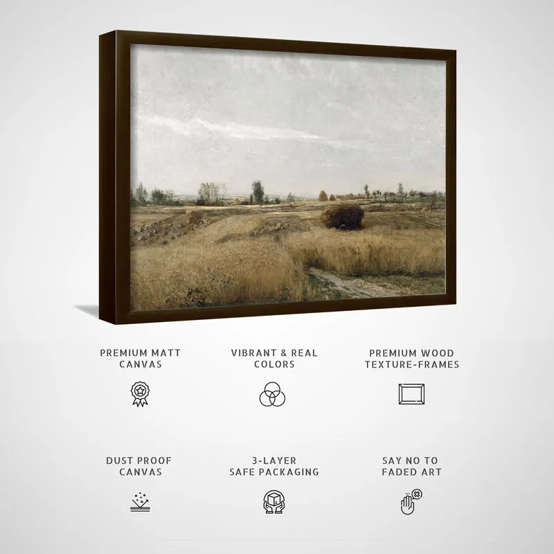 Rustic Fields Wood Wall Art With Frame - Black media 5