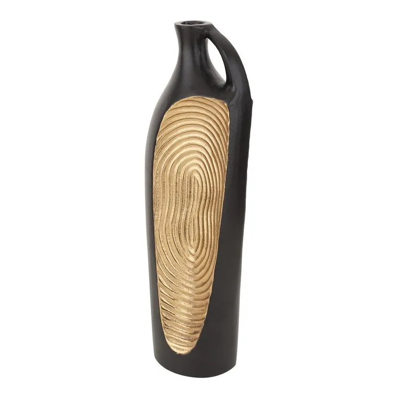 Alloy Art Vase - Black,Gold media 5