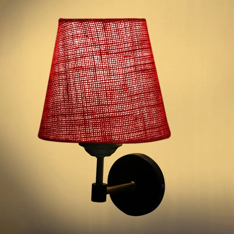 Aquilon Jute Wall Lamp - Maroon media 5