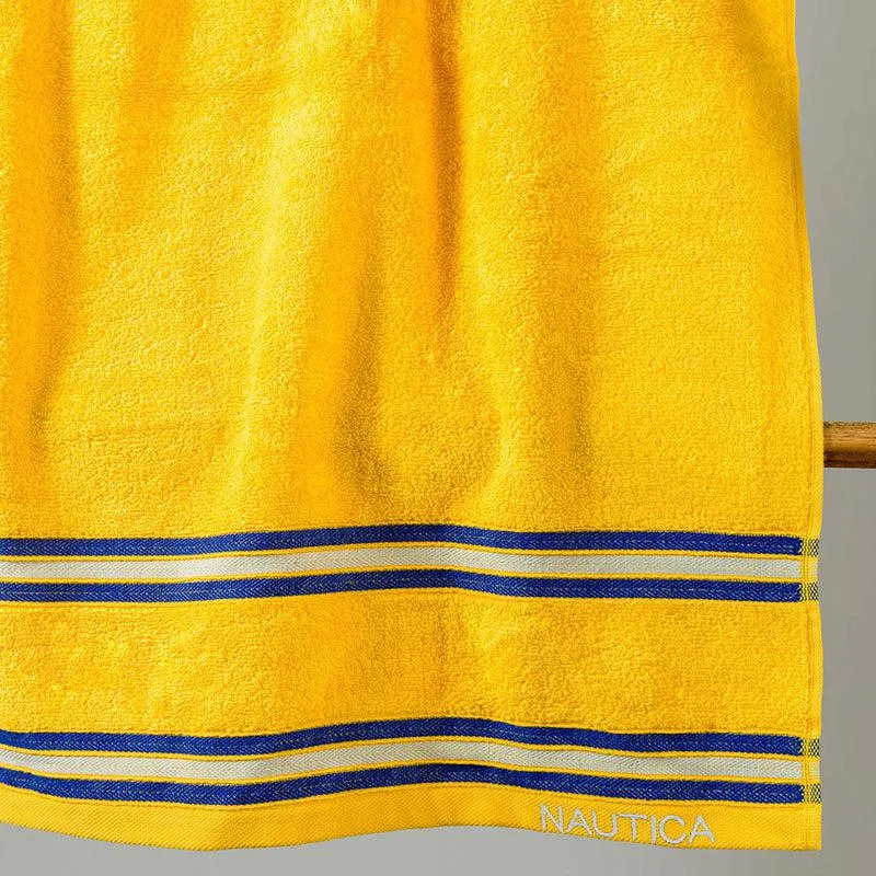 Nautica Dove Down Cotton Towel Set (Yellow & Coral) - Set Of Two - 4
