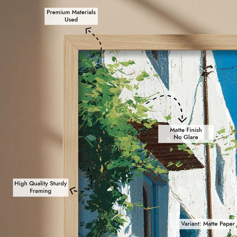 Scenic Walk Canvas Wall Painting - Brown Frame media 7